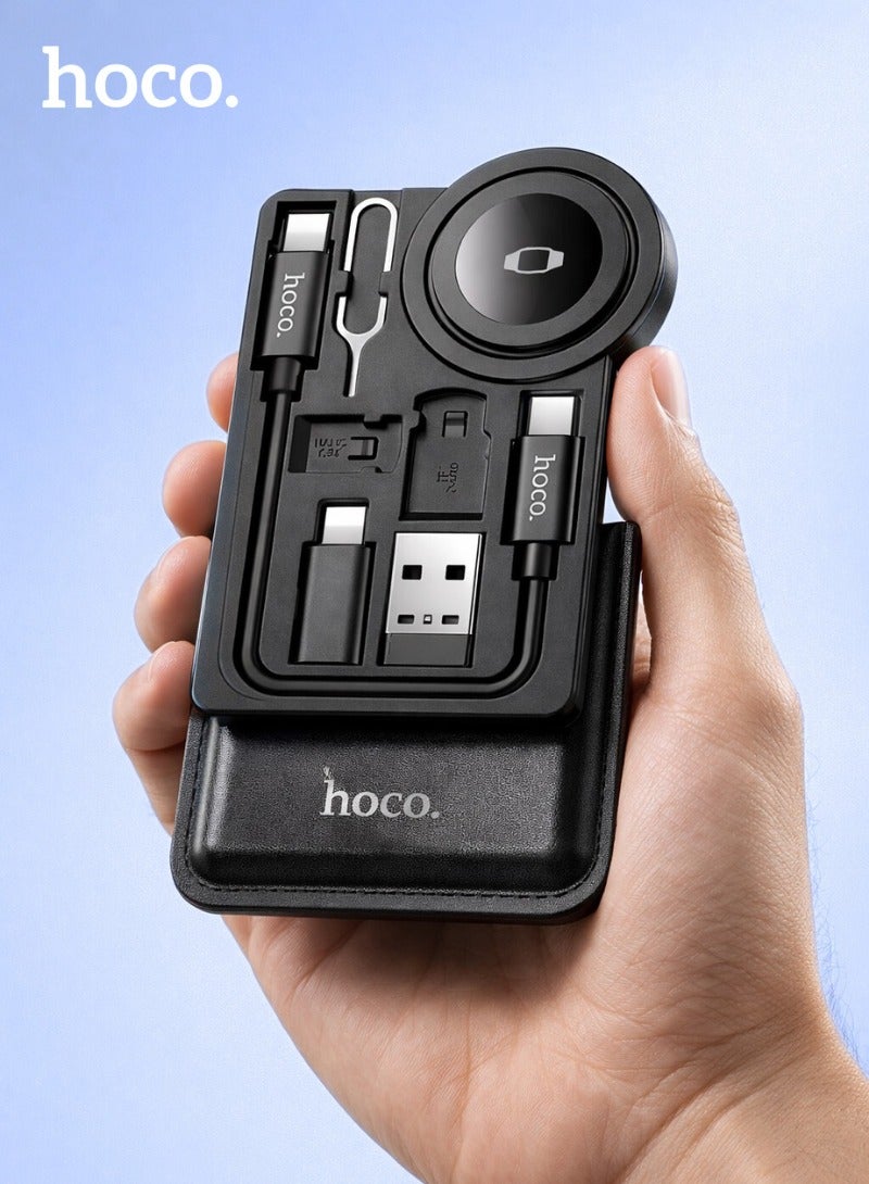 هوكو. شاحن لاسلكي متعدد الوظائف لساعة Apple Watch 1-9/SE/SE2/Ultra/Ultra2 مع كابل USB-C إلى USB-C ومجموعة محولات OTG للتخزين - Image 5